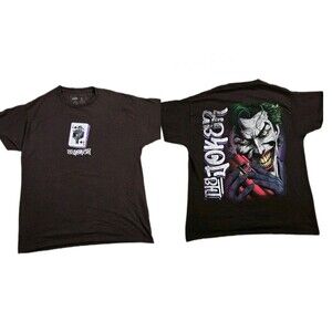 Mens Batman Joker Short Sleeve T Shirt Brown Large